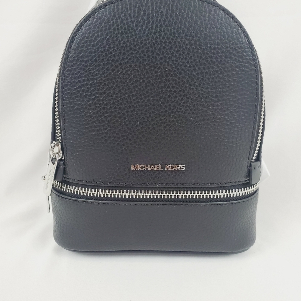 Michael Kors Rhea Extra-Small Pebbled Leather Backpack - Picture 7 of 13